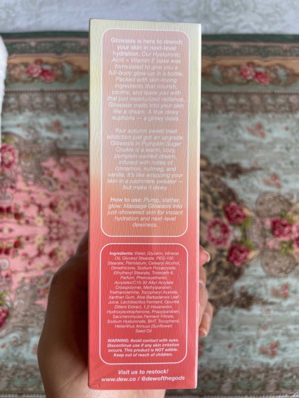 Dew Of The Gods|Glowasis-Pumpkin Sugar Cookie Vitamin Blend Body Lotion|NIB|3.38 - Picture 2 of 4